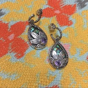 Samuel B. Silver & Amethyst Earrings